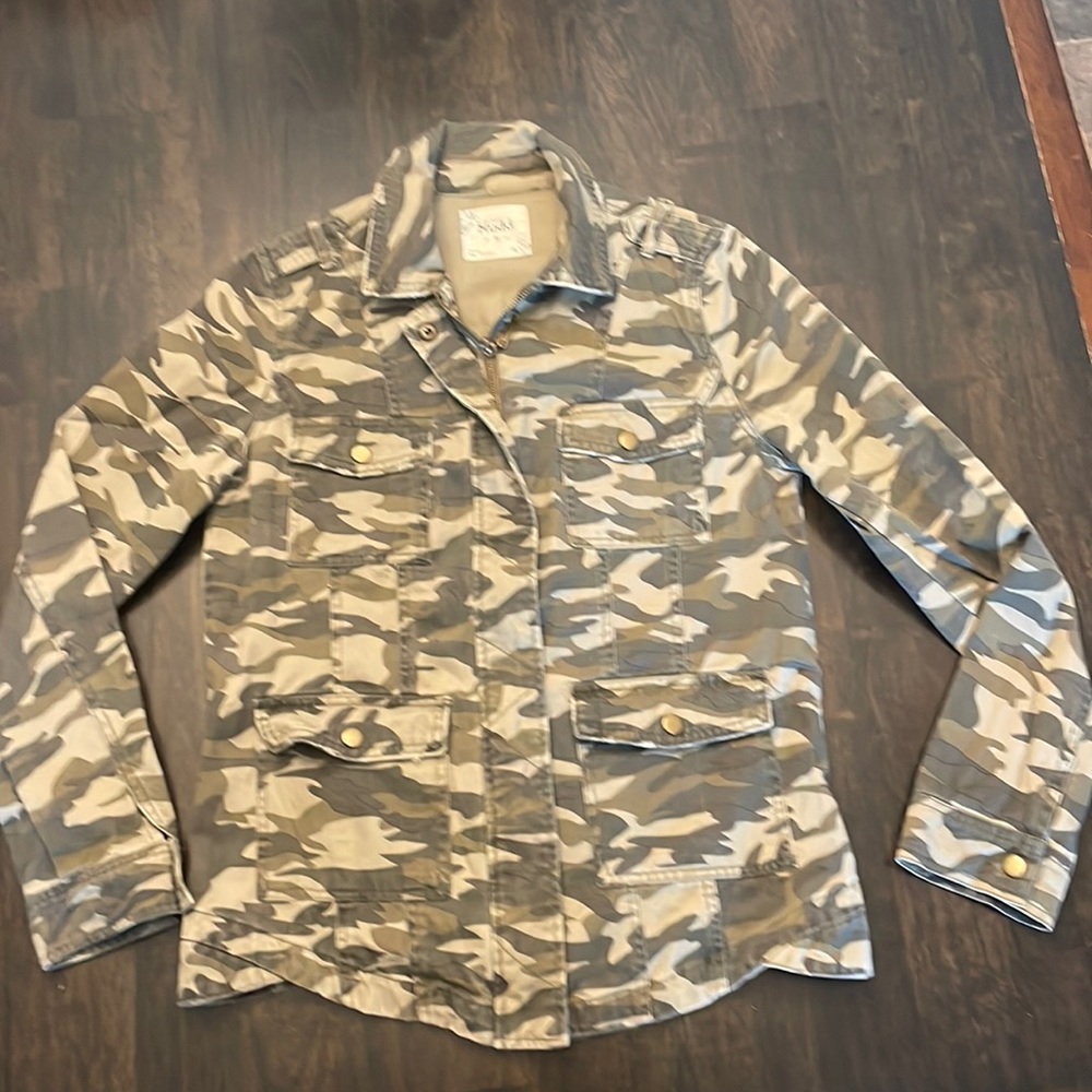Factory distressed cargo jacket
